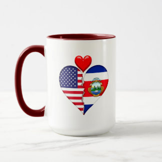 VS Costa Rica Hart vlaggen Hispanic Erfgoed Mok
