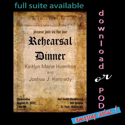 VS Declaration Independence Amazing Parchment Kaart