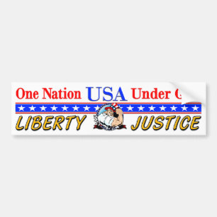 VS - één natie onder God Bumpersticker