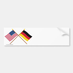 VS en Duitsland kruisen vlaggen Bumpersticker