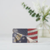 VS en Georgia Flags Visitekaartje (Staand voorkant)