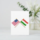 VS en Hongarije kruipers Briefkaart (Staand voorkant)