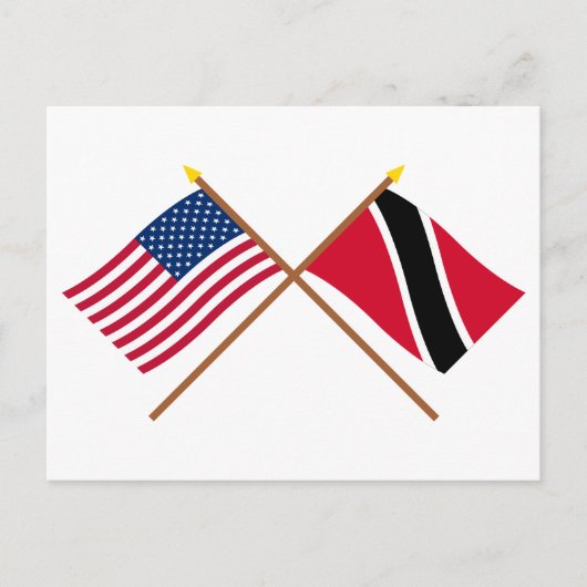 VS- en Trinidad- en Tobago-vlaggen Briefkaart (Voorkant)