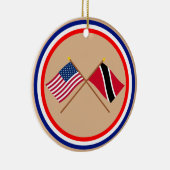 VS- en Trinidad- en Tobago-vlaggen Keramisch Ornament (Rechts)