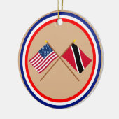VS- en Trinidad- en Tobago-vlaggen Keramisch Ornament (Links)