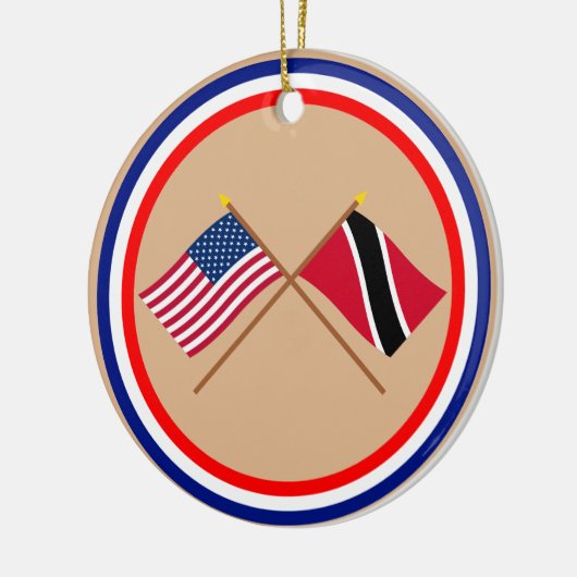 VS- en Trinidad- en Tobago-vlaggen Keramisch Ornament (Links)