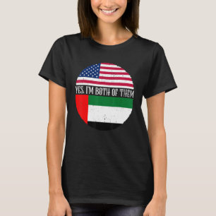 VS en VAE Vintage Vlaggen Ja, ik ben allebei T-shirt