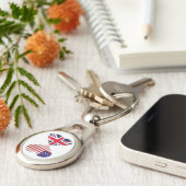 VS en VK Hoorten Sleutelhanger van schelpen (Zijkant)