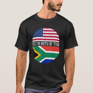 VS en Zuid-Afrika vlaggen Ja, ik ben ze allebei T-shirt