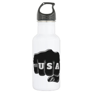 VS Fist Bump met Amerikaanse vlag Waterfles