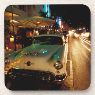 VS, FL, Miami, South Beach 's nachts. 2 Drankjes Onderzetter