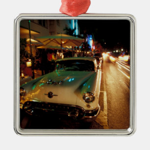 VS, FL, Miami, South Beach 's nachts. 2 Metalen Ornament