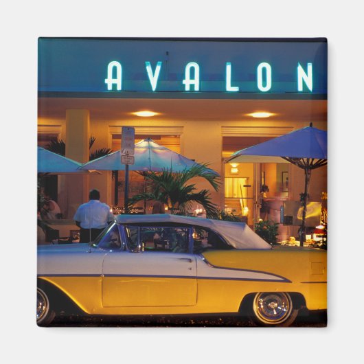 VS, FL, Miami, South Beach 's nachts. Magneet (Voorkant)