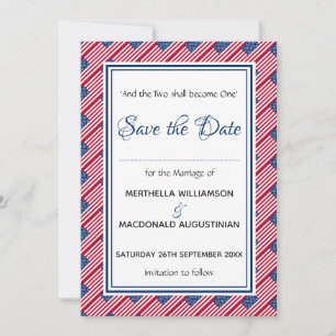 VS FLAG Gepersonaliseerd Amerikaanse scripts stijl Save The Date