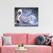 VS, Florida. Bruine Pelikaan Canvas Afdruk (Insitu (Woonkamer))