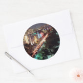 VS, Florida, Miami Beach, Ocean Drive, Art Deco 2 Ronde Sticker (Envelop)