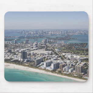 VS, Florida, Miami, Cityscape met strand 3 Muismat