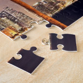 VS, Florida, Miami skyline bij schemering Legpuzzel (Zijkant)