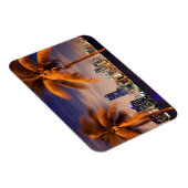 VS, Florida, Miami skyline bij schemering Magneet (Rechterzijde)