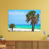 VS, Florida. palmbomen op de maragingkust Canvas Afdruk (Insitu (Woonkamer))