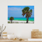 VS, Florida. palmbomen op de maragingkust Poster (Keuken)