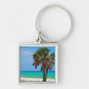 VS, Florida. Palmbomen op Emerald Coast Sleutelhanger