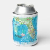 VS Florida State  map met hoogtepunten Blikjeskoeler (Blikje Voorkant)