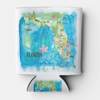 VS Florida State map met hoogtepunten Blikjeskoeler