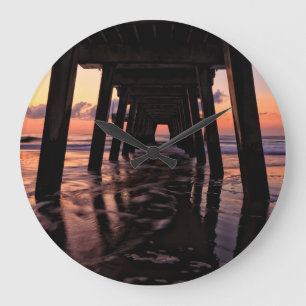 VS, Georgia, Tybee Island, Pier bij Tybee Island Grote Klok