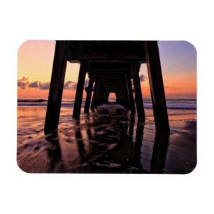 VS, Georgia, Tybee Island, Pier bij Tybee Island Magneet