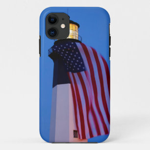VS, Georgia, Tybee Island, Vlag vliegend 2 iPhone 11 Hoesje