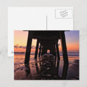VS, Georgië, Tybee Island, Pier op Tybee Island Briefkaart (Voorkant / Achterkant)