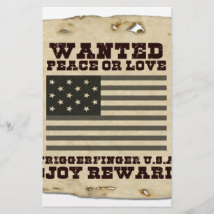  VS Gezocht: Gezocht: Vrede of Liefde Ontwerp Briefpapier