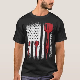 VS Grafische Dartsspeler Darts Dartbord Roos T T-shirt