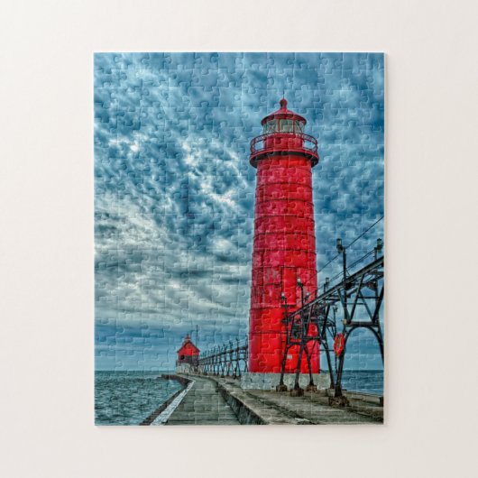 VS, Grand Haven, Michigan, vuurtoren Legpuzzel (Verticaal)