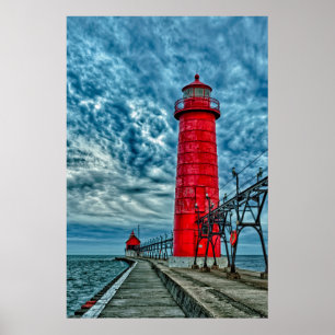 VS, Grand Haven, Michigan, vuurtoren Poster