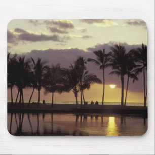 VS, Hawaï, Big Island, stel, palmbomen Muismat