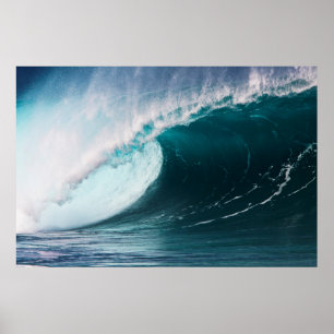 VS, Hawaï, Oahu, Grote golven Poster