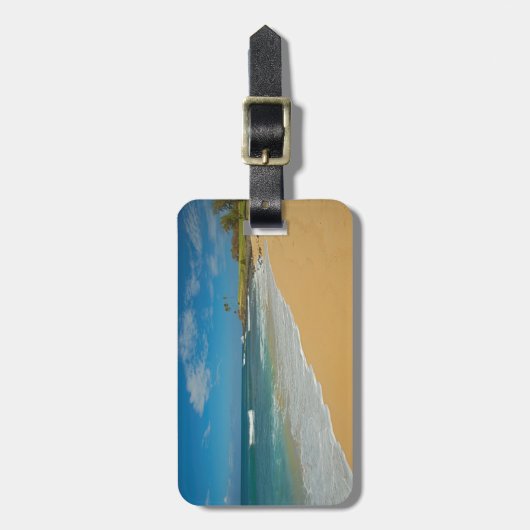 VS, Hawaii, Molokai Island, Drie-chillen strand Bagagelabel (Voorkant verticaal)