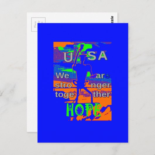 VS Hillary Hope is sterker samen Briefkaart (Voorkant / Achterkant)