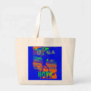 VS Hillary Hope We zijn sterker Grote Tote Bag