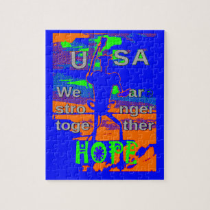 VS hoop sterk samen - Een patriottisch wandtapijt Legpuzzel