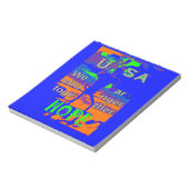 VS hopen samen sterk - een patriottisch tapijt Notitieblok (Gedraaid)