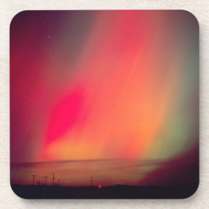 VS, Idaho. Aurora borealis, noordelijke lichten op Bier Onderzetter