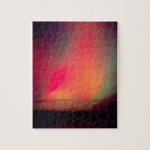 VS, Idaho. Aurora borealis, noordelijke lichten op Legpuzzel