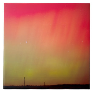 VS, Idaho. Aurora borealis, noordelijke lichten op Tegeltje