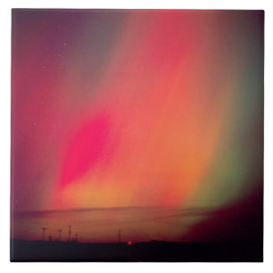 VS, Idaho. Aurora borealis, noorderlicht bij Tegeltje