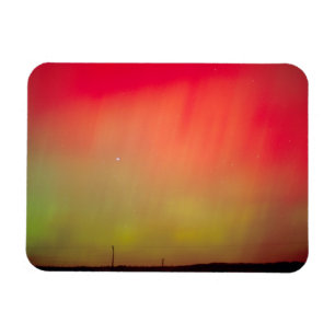 VS, Idaho. Aurora borealis, noorderlicht om 2 uur Magneet