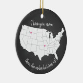 VS Ik hou meer van je dan van ons. Keramisch Ornament (Rechts)