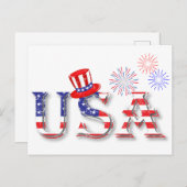 VS in sterren en Stripes Briefkaart (Voorkant / Achterkant)